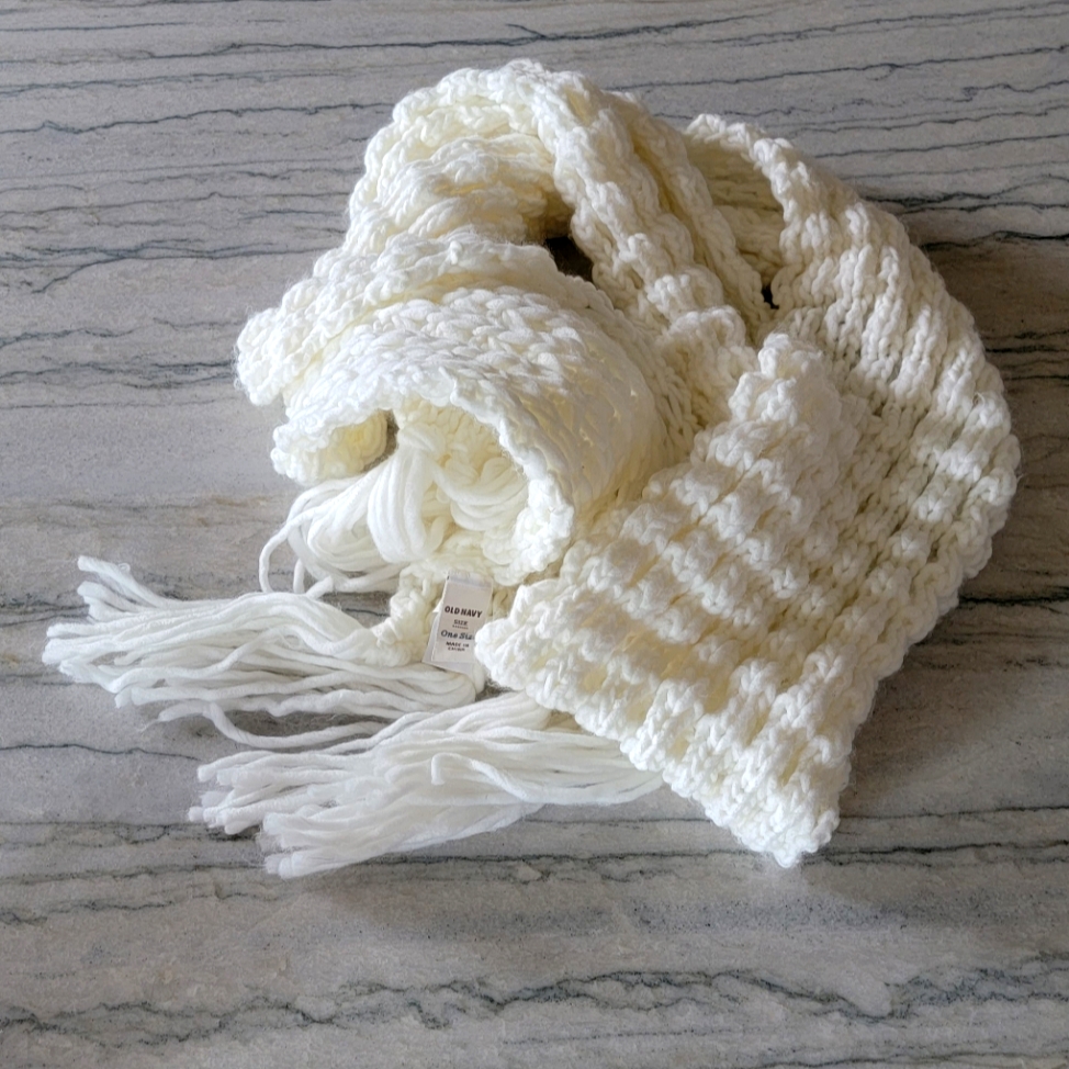 CreamWhite Scarf